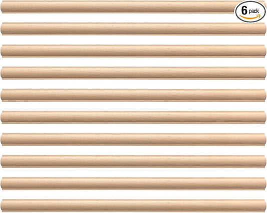 Nuanchu 12 Pcs Unfinished 3D Decorative Wood Trim Molding 15.75inch Decorative Wood Molding Cute DIY Trim for Home Wall Cabinet Shelf Window Door(Cylinder,20mm)