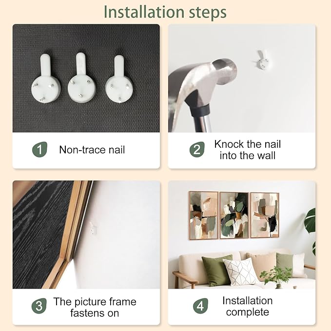 CHDITB Abstract Modern Framed Canvas Wall Art Set, Contemporary Artwork for Home Decor, Neutral Pastel Illustration Wall Painting, Nordic Minimal Zen Art Prints for Living Room Office-16 x24 x3