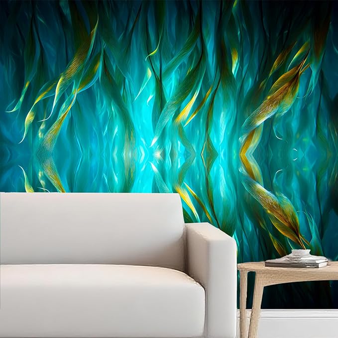 Nuxovilar Teal Crystal Gemstone Textured Peel and Stick Wallpaper, 15.75"x39.37", Self-Adhesive Contact Paper, Artistic Stone-Like Design for Bedroom, Living Room and Table Decor