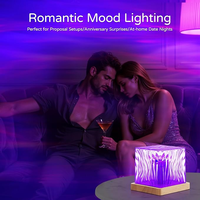 Northern Lights Projector Rechargeable, Aurora Light Projector Luminorthe Cube Lamp Mood Ambient Lighting with 16 Colors and Aurora Drift Effects for Room Decor Teen Girl Gifts Classroom - Cordless