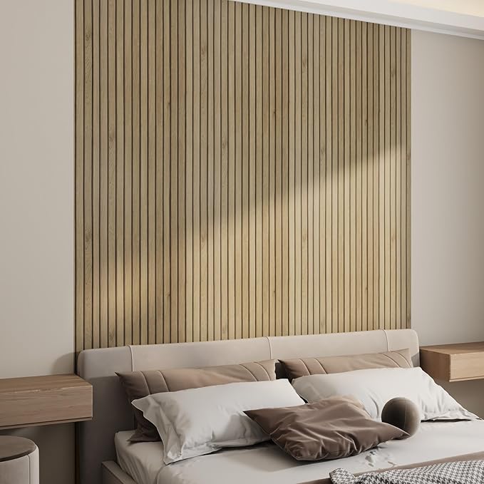 Livelynine 15.8X394 Wood Slats Peel and Stick Wallpaper Removable Natural Wood Contact Paper for Walls Self Adhesive Vinyl Wall Paper Roll Decorative Pole Wrap Wood Roll Basement Kitchen Island