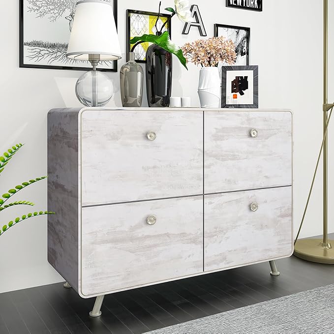 48x78inch Extra Wide Ivory White Concrete Wallpaper Peel and Stick White Grey Stained Plaster Effect Contact Paper Matte Thick Self-Adhesive Waterproof Furniture Sticker Modern Industrial Style