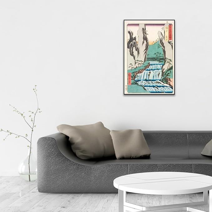 OKRA Utagawa Hiroshige Canvas Wall Art - Gokei Poster - Japanese Ukiyo-E Japanese Provinces Woodcut Wall Art Famous Painting Reproduction Room Aesthetic Wall Decor Unframed