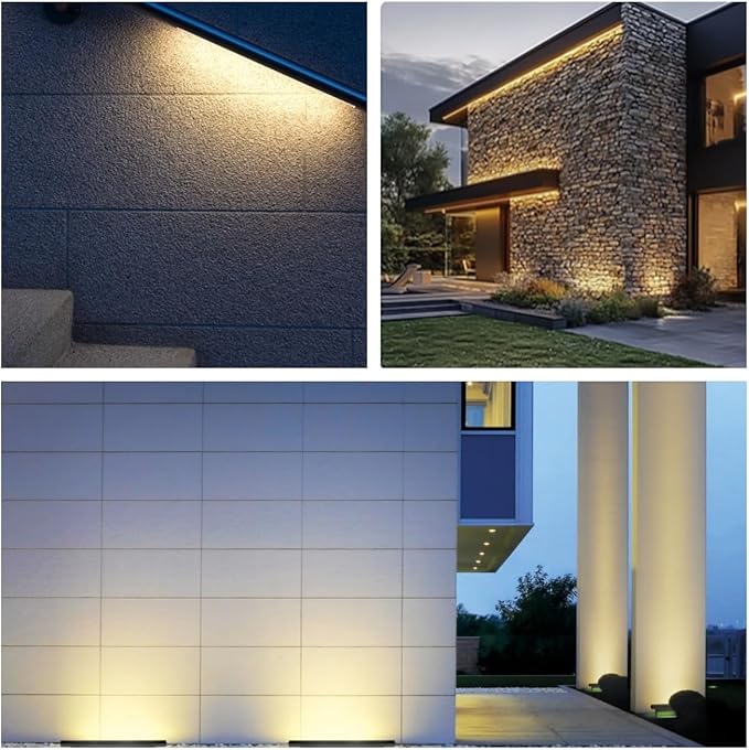 2-Pack 72W led Wall Washer Light, Premium Aluminum Outdoor Wall Washer Light Bar , IP67 Waterproof 120V Outdoor Lighting for Building, Landscape, Commercial Outdoor Decor, 3.2FT 2700K Warm White