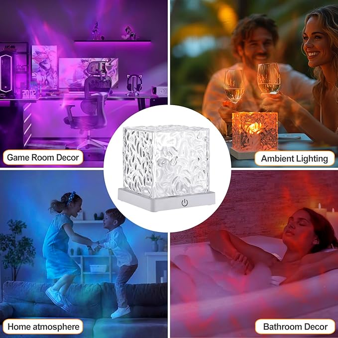 1 Pack Northern Lights Projector Night Light, 16 Colors Northern Lights Lamp Aurora Light Projector for Bedroom, Wave Night Light with Remote Control & Adapter, Room Decor