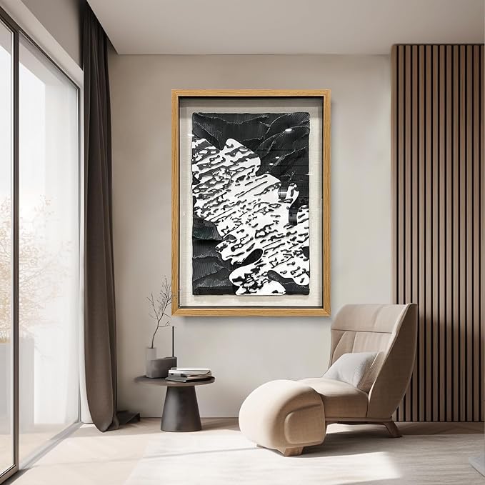 LIUZEYUE - Abstract 3D paper art wall decoration painting suitable for living room and studio walls 39.4"x59"