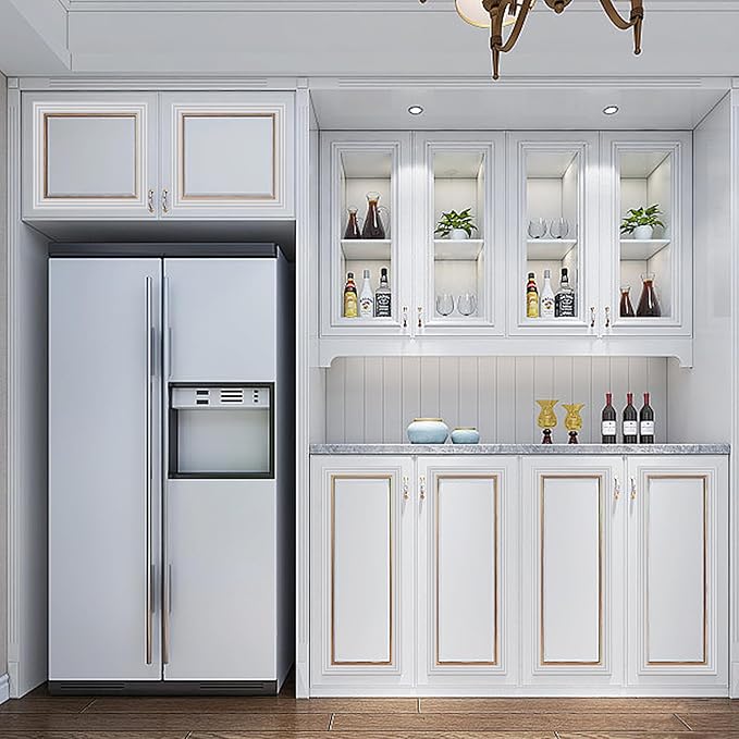 moonoom 20 Ft x 1.1' Wall Decoration Molding Trim, White Self-Adhesive 3D Chair Rail Panel Molding, Flexible DIY Wall Trim for Mirror, Window Frame and Home Decoration