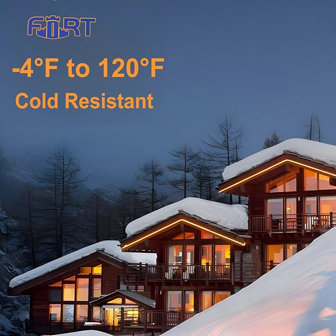 LED Neon Rope Lights AC 120V,120LEDs/M Bright Strip Lighting, ETL Cold-Resistant IP65 Waterproof led Lights Strip for Indoor Outdoor, 8x16mm Warm White 16.4Ft Smooth Continuous Color and not Heat up