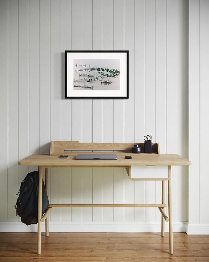 Oriental Beauty: Stunning Feng Shui Landscape Wall Art Prints for Home Decor in 3 Sizes (Tranquil Waters: Traditional Fishing Scene, 20" x 30")