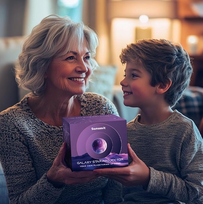 4K Home Planetarium Galaxy Projector for Bedroom - LED Sky Galaxy Night Light Star Planet for Kids - Meteor Effect Ceiling Lights Projector with One Replaceable Moon Nebula - Gift for Kids