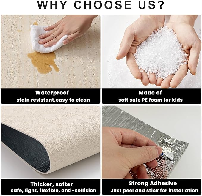 3D Wall Panels Peel and Stick – 23.82"x110" PVC Faux Travertine Texture, Self Adhesive Waterproof Wall Covering, DIY Accent Wall, Sofa Background Backsplash & Modern Home Decor, Covers 18 sq.ft