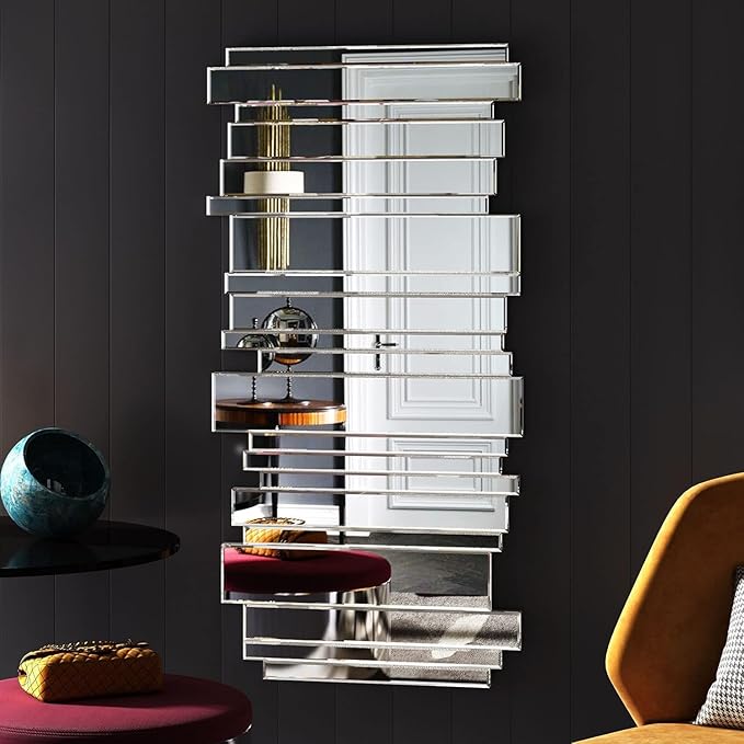 Decorative Mirrors for Wall Decor Large Mirrors for Wall Decor Living Room Silver Mirrors 24×47 inch (Silver)