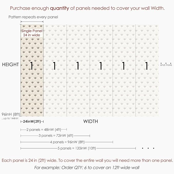 Beige Retro Art Peel and Stick Wallpaper | Removable Self Adhesive Floral Pattern | Boho Wallpaper | Wall Art Wallpaper (1 roll 24" W x 132" H)