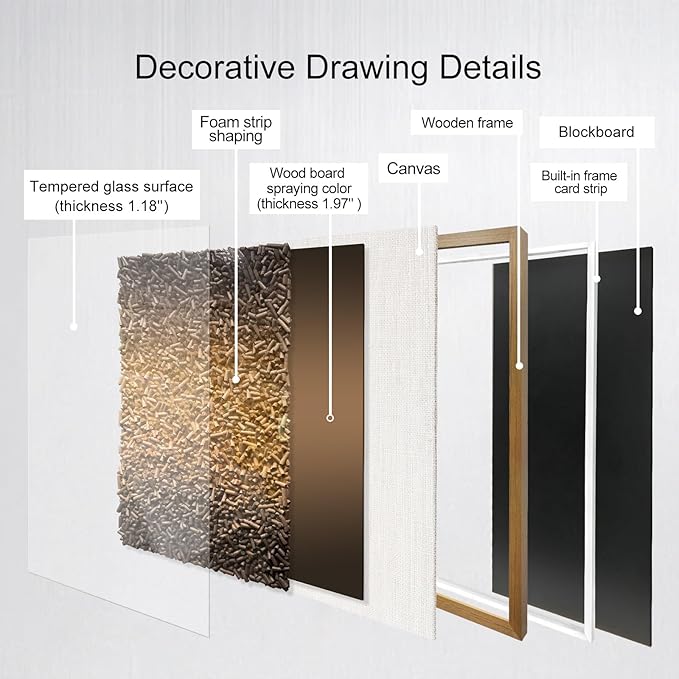 BrightA Creative Polymer Strip Collage And Superimposition Paintings With Natural Tones Add Artistic Layers To The Space 27.5"x39.4"