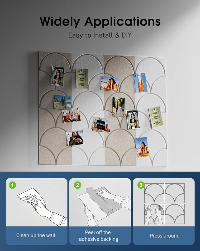12 Pack Sound Proof Foam Panels for Walls，Self-Adhesive Acoustic Panels, 12" X 12" X 0.4" Sound Proof Panels for Walls，Door, Ceiling, Home Office Beige