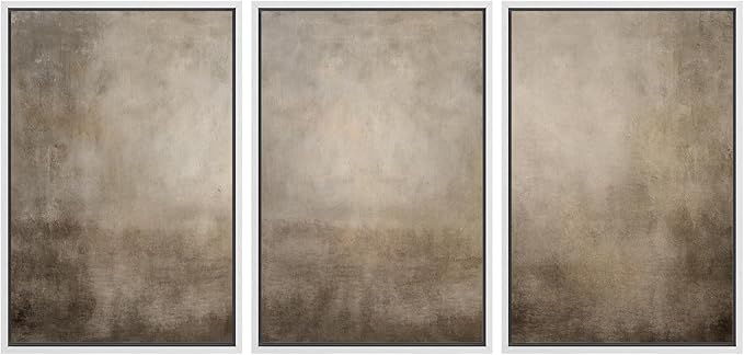 MUDECOR Framed Wall Art Print Set Neutral Abstract Landscape Illustrations Modern Art Boho Decorative Colorful Chic for Living Room, Bedroom, Office - 24"x36"x3 White