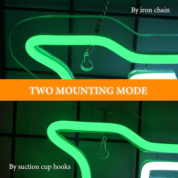 Looklight Arrow Neon Sign Eat Here Neon Lights for Wall Decor Green Led Lights for Home Kitchen Fast Food Restaurant Bar Party Cafe Coffee Diner Decor Food Truck Pizza Shop Decorations