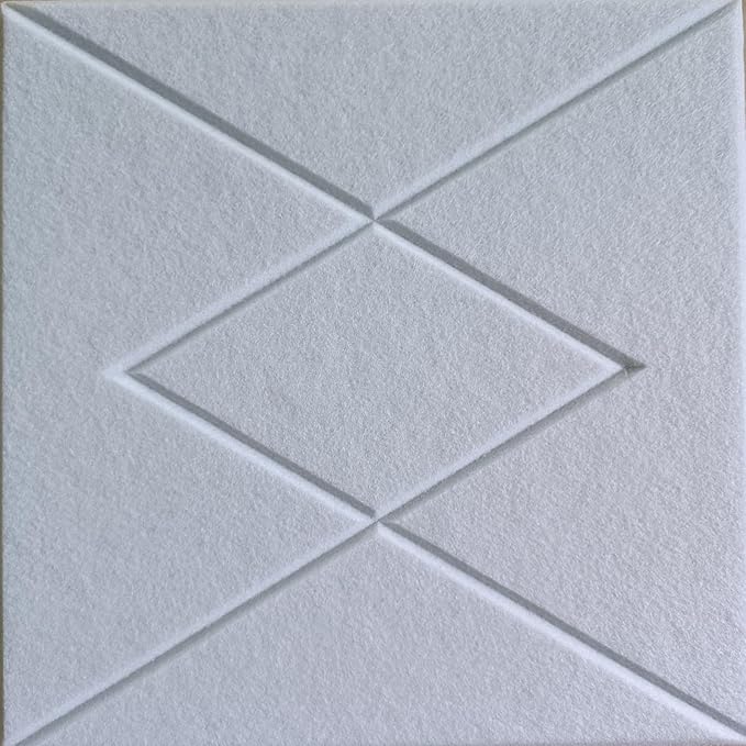 12 Pack of Self-Adhesive Soundproof Panels, 12"x12"x0.4" Polyester Soundproof Foam Panels, Decorative Noise Reduction Wall Panels, Acoustic Panels for Walls, Ceilings and Doors