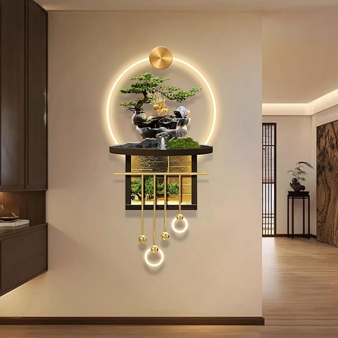 3D LED Wall Art Decor Creative Landscape Sculpture with LED Lights Modern Home Decorative Wall Lamp Large Decorative Painting for Home Entrance Hallway Bedroom(Stylle C,23.62x53.54in)