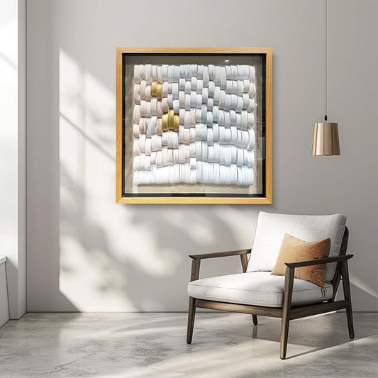 LIUZEYUE - Hand crafted Paper Artwork 3D Wall Art living room wall decor modern 31.5"x31.5"