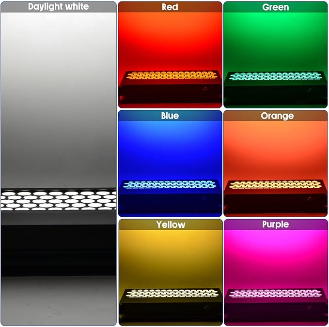 288W LED Wall Washer Light with RF Remote, 28800LM Super Bright Wall Wash Lighting RGBW+5700K Color Changing Waterproof Floodlights for Stages & Events, Landscapes, Billboards, Outdoor & Indoor