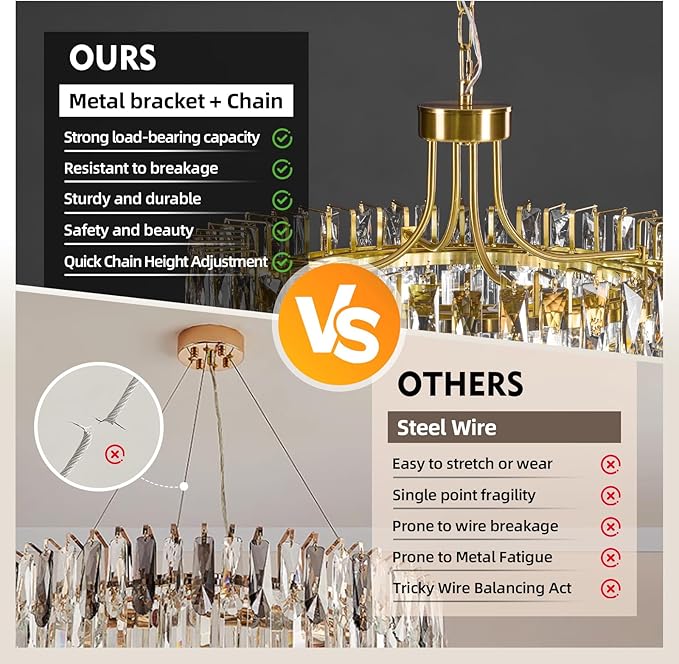 Modern Gold Round Crystal Dining room Chandelier - 23.6'' Luxury Raindrop K9 Crystals Chandeliers,Contemporary 3 Tier Ceiling Light Chandelier for Living room Bedroom Foyer Entryway (Include bulbs)