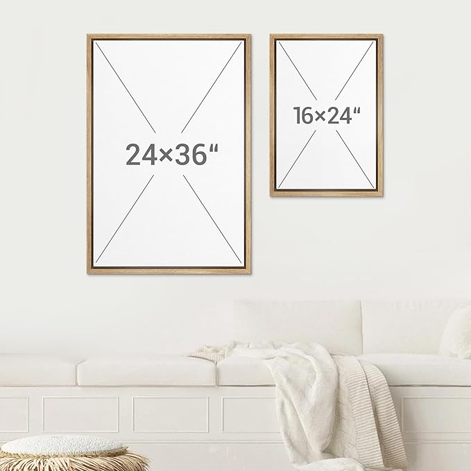 SIGNWIN Framed Wall Art Print Set Black & White Close Up Tree Ring Details Nature Wilderness Photography Modern Art Rustic Relax/Calm Multicolor for Living Room, Bedroom, Office - 16"x24"x2 Natural