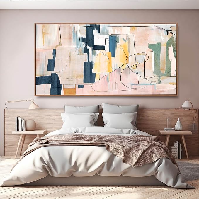 Abstract Wall Decor Modern Oversized Wall Art Black Line Wall Poster Printing 36"x70" Wall Decorations for Bedroom Office