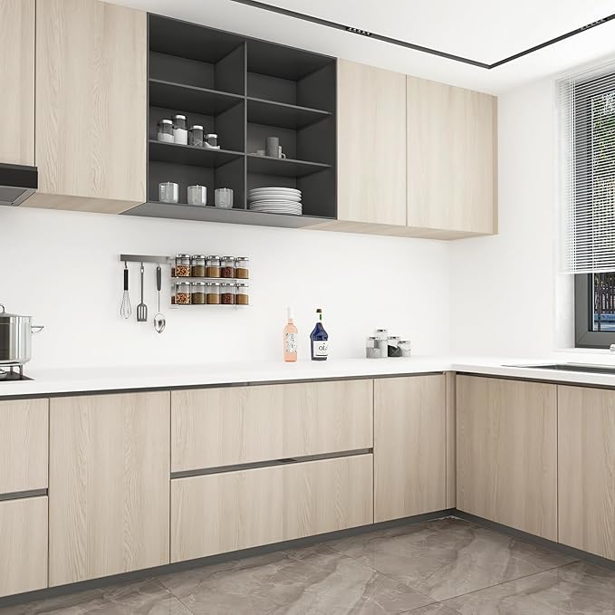 Light Wood Contact Paper Peel and Stick Cherry Wood Wallpaper 23.6"x78.74" Natural Beige Wood Grain Contact Paper for Countertops Kitchen Cabinets Waterproof Self Adhesive Furniture Wood Vinyl Wrap