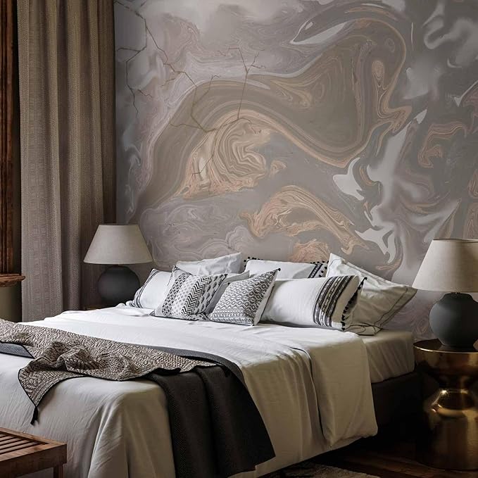 artgeist Wall Mural Stone Wall 98x69 in - XXL Non-Woven Wallpaper Fleece Wall Decor Photo Print Picture Image Design Marble Like Abstract 3D Effect Illusion f-A-0882-a-a