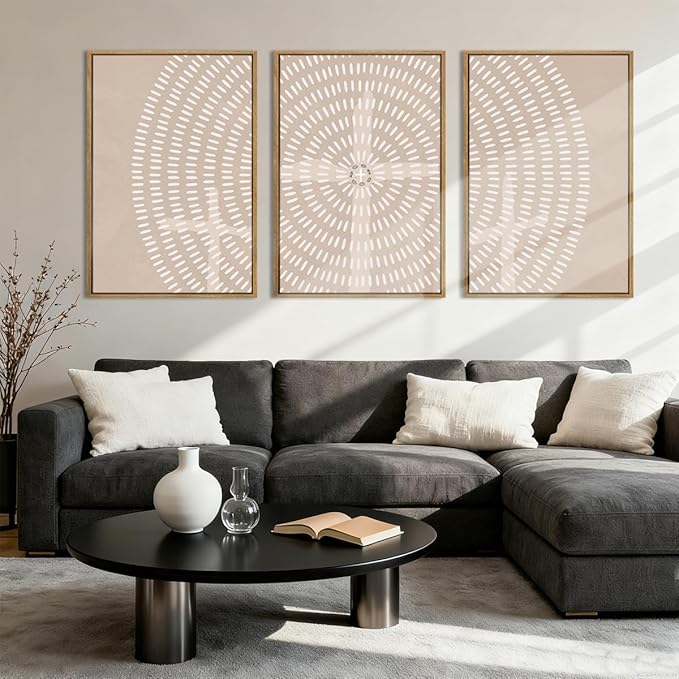 Christian Framed Canvas Wall Art Modern Jesus Wall Decor Abstract Wall Art Set of 3 Jesus Feeds The 5000Artwork for Living Room Bedroom Office 24x36 Inch