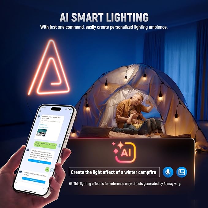 NEEWER 9.84ft/3m LED Strip Lights, Smart AI RGB Flexible Cuttable Neon Rope Light with App Control for Bedroom Gaming Room Indoor Studio Classroom Home Wall Outdoor Outside Waterproof Decor, NS02