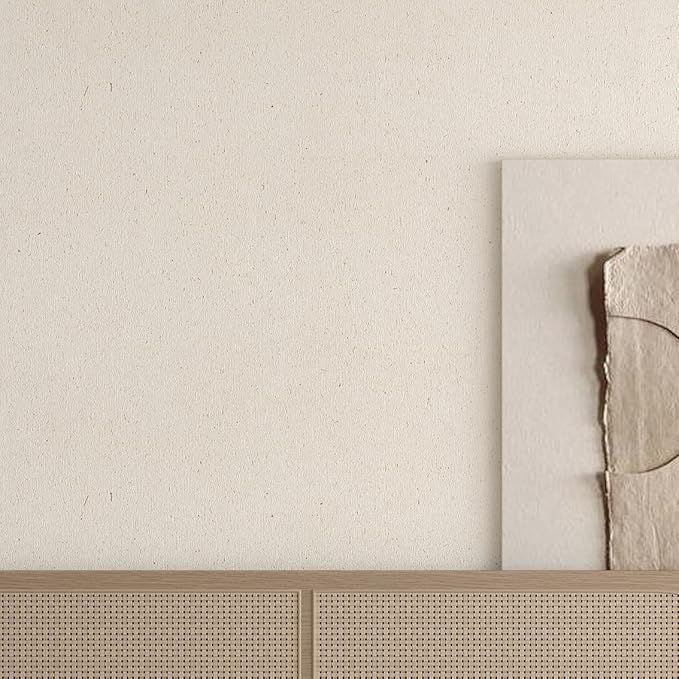 Natural White Wallpaper Grasscloth Textured Peel and Stick Wall Fabric&Wallpaper Self-Adhesive Wall Fabric&Wallpaper Removabl Easy to Clean for Bedroom,Living Room , Office.(16.5"x236.2") 3001