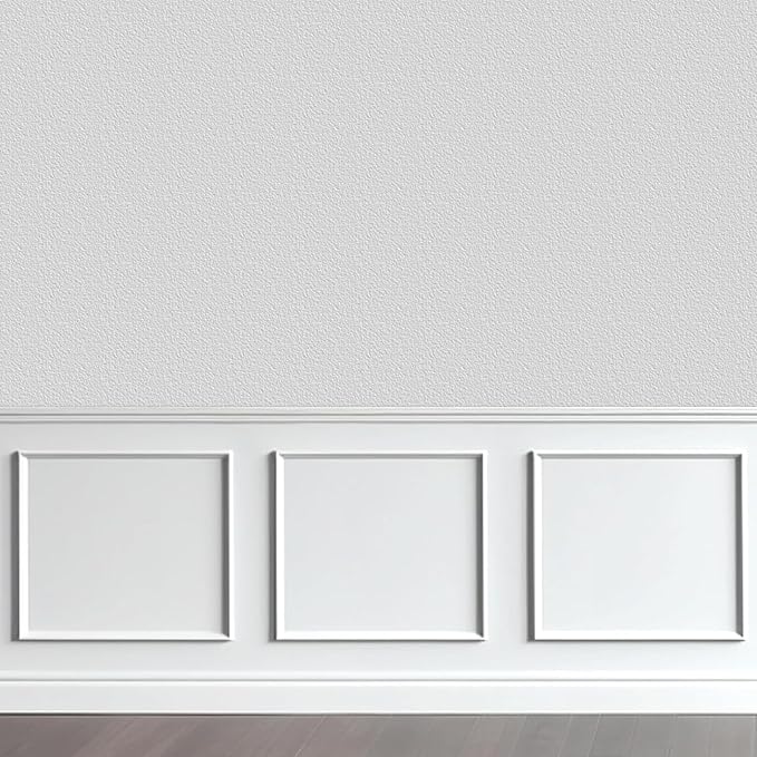 4 Set of 20" x 20" Pre-Cut Accent Wall Molding Trim Kit, Peel and Stick Premade Wainscoting Panels for Interior Decoration, Ready to Assemble Chair Rail Moulding