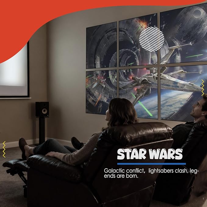 Art Acoustic Panels, 72"x48"x0.4" Sound Absorbing Panels,Better Sound Panels than Soundproof Foam,Self adhesive Soundproof Wall Panels for Recording Studio, Star Wars