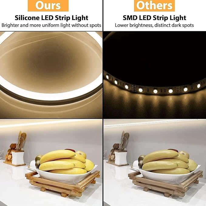 Lamomo LED Neon Lights, 12V Neutral White Dimmable LED Strip Lights, 16.4ft/5m Waterproof LED Neon Rope Lights, Silicone 4500K Neon LED Strip for Bedroom Indoor Home Decor (Power Adapter Included)