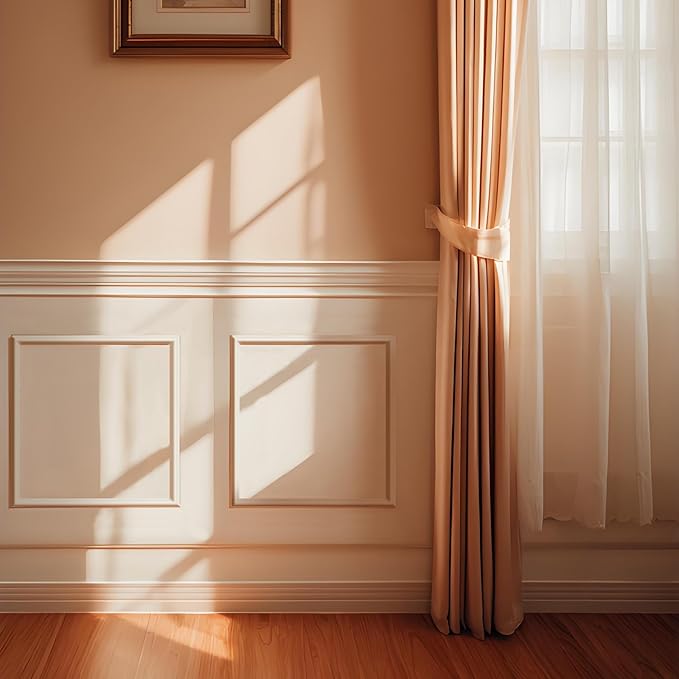 6 Sets Peel and Stick Wall Molding Kit, 20''x20'' Premade Wainscoting Accent Panels for Interior Wall Trim, Easy DIY Moulding Decor