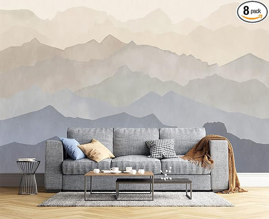 Oil Painting Peaks Wall Mural Wallpaper for Bedroom 178" x 117"