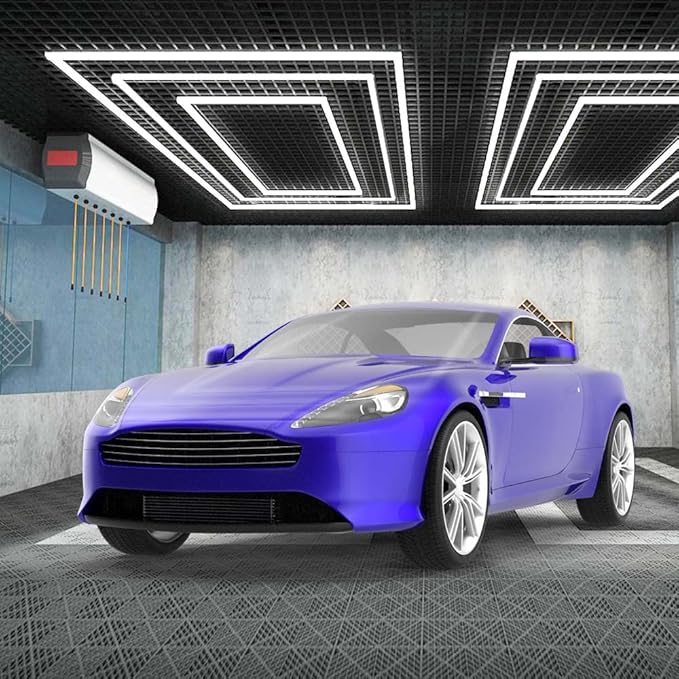 Neatfi LED Super Bright Garage Light, 52, 800 Lumens, Ceiling Lighting for Auto Shops, Gym, Basement, Warehouse, Barber and Beauty Salons (3 Rectangles, Cool White)