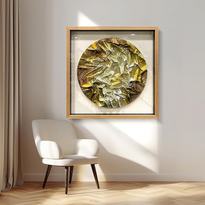 LIUZEYUE - Hand crafted leather Artwork 3D Wall Artwall decorations for living room 43.3"x43.3"