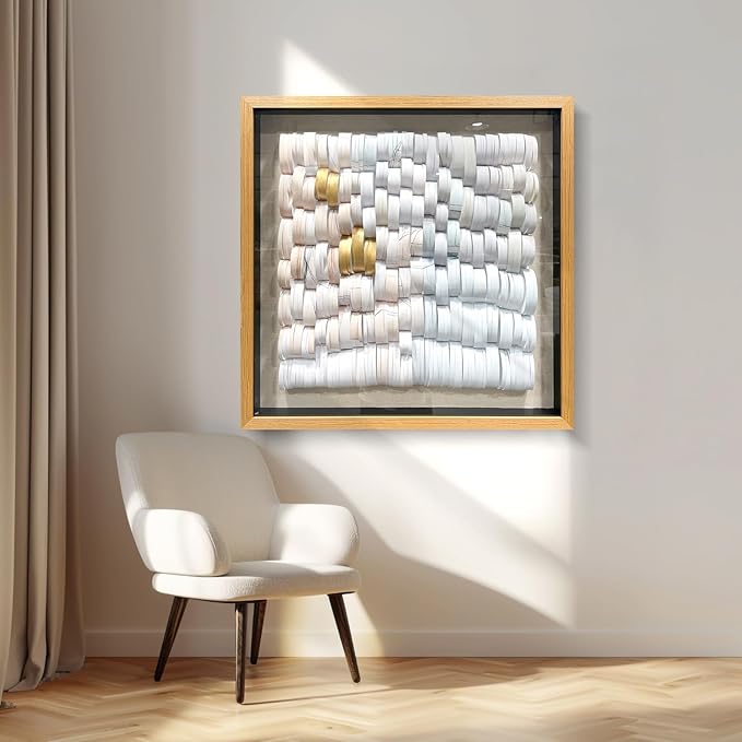 LIUZEYUE - Hand crafted Paper Artwork 3D Wall Art living room wall decor modern 31.5"x31.5"