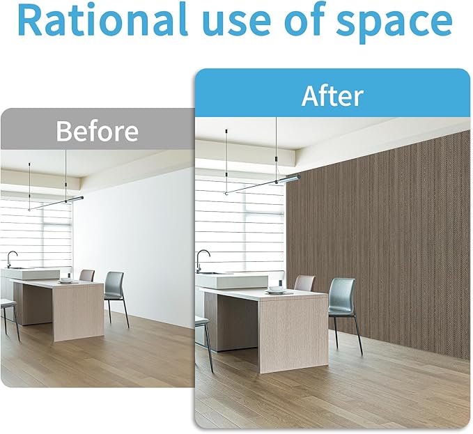 Art3d 4-Pack Glue-On Herringbone Wainscoting Panel for Interior Wall Decor - 104 x 12 Inch Polystyrene Ultralight Slim Slat Wall Panels for Living Room Bedroom, Mahogany