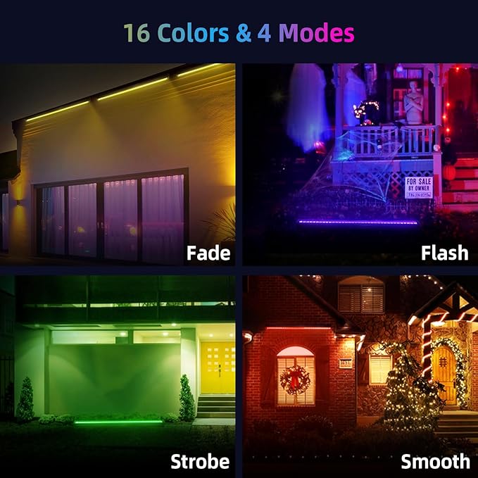 LED Wall Washer Light with RF Remote, 144W Color Changing Linear Wall Light Bar, 120V Waterproof Dimmable RGBW Landscape Spotlights for Outdoor & Indoor Lighting Projects