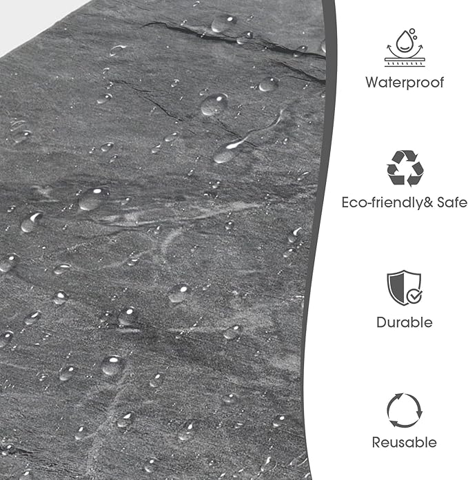 Natural Flexible Soft Stone Wall Panel, 20-Pack, 37.75 Sq Ft Coverage, Flexible & Bendable Exterior Wall Panels - Textured Stone Siding for Interior & Outdoor Use - Black