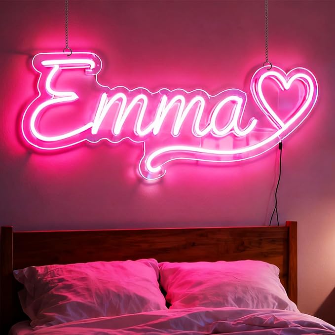 Neon Signs for Wall Decor Custom Neon Led Sign Personalized for Bedroom Customizable Light Up Neon Name Sign Wedding Birthday Business Bar Christmas Decorations (Wedding)
