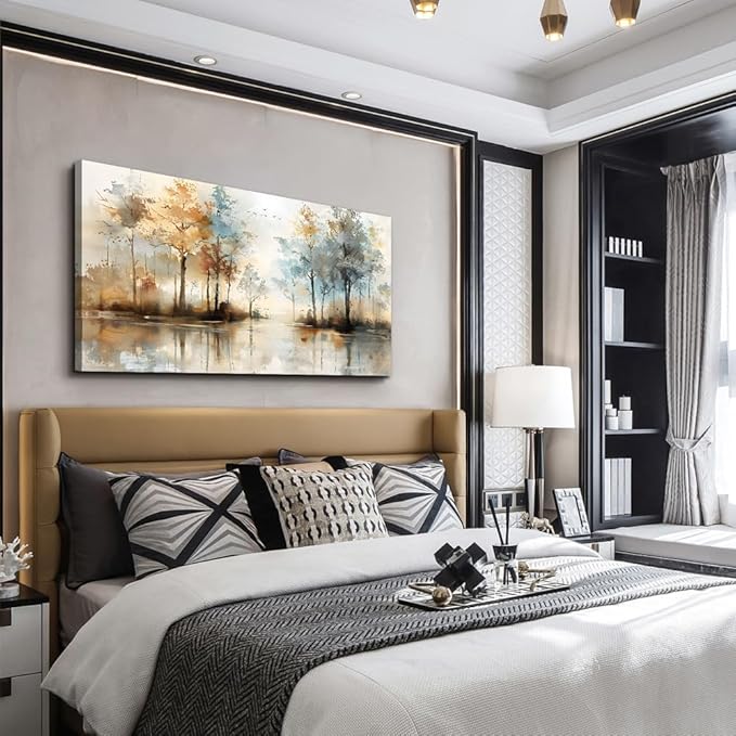 Lapremoly Large Wall Decor For Living Room Framed Wall Art for Bedroom Abstract Tree Painting Wall Artworks Hang Pictures For Office Decoration Canvas Prints Room Home Decorations Posters 20"X40"