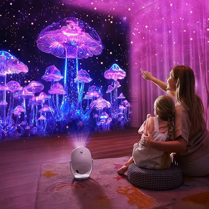 3D Galaxy Projector Night Light Projector with Bluetooth Speaker, Featuring 90 Patterns of 3D Star and Aurora Projection, Birthdays, Christmas, Valentine's Day