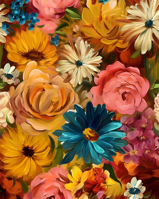 Colorful Floral Peel and Stick Wallpaper Vintage Leaf Contact Paper Multicolor Flower Wall Mural Home Vinyl Waterproof Self Adhesive Removable Renter Friendly Wall Paper 17.5" x 118"