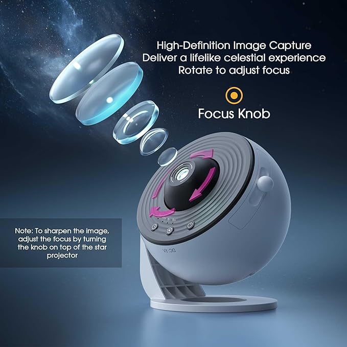 L LOHAS LED Galaxy Projector for Bedroom, 13 in 1 Star Projector Night Light with Solar System Constellation Moon, LED Space Galaxy Lamp with Timer, for Kids Adults Bedroom Theater