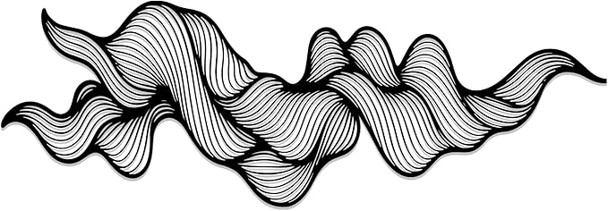 Abstract Metal Wall Art, Modern Wall Decor, Minimalist Line Sculpture, Geometric Wave Artwork, Large Mid Century Wall Hanging, Luxury Style Sculpture, Creative Home and Office Wall Sign, Gift for Home